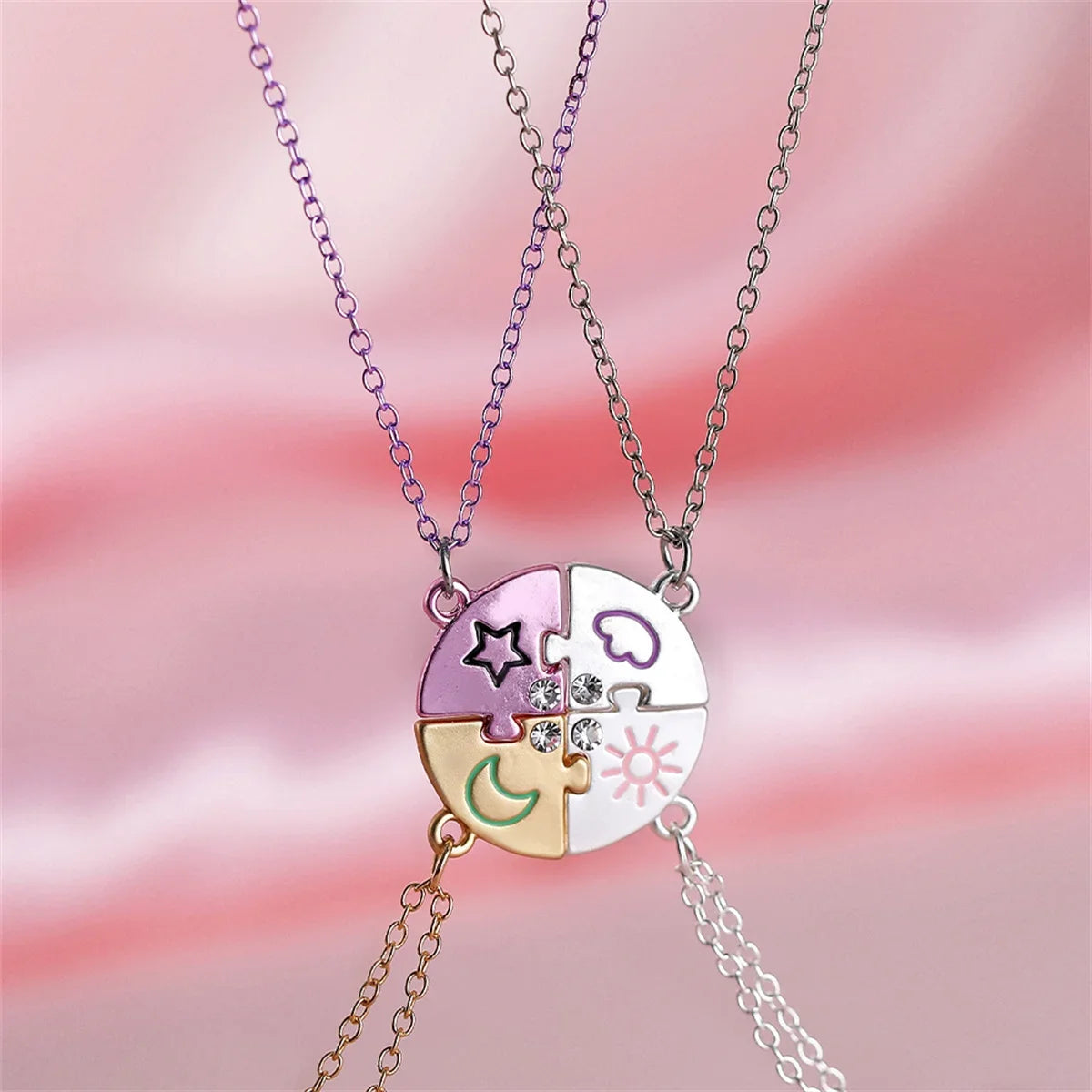 BFF Round Necklaces Set