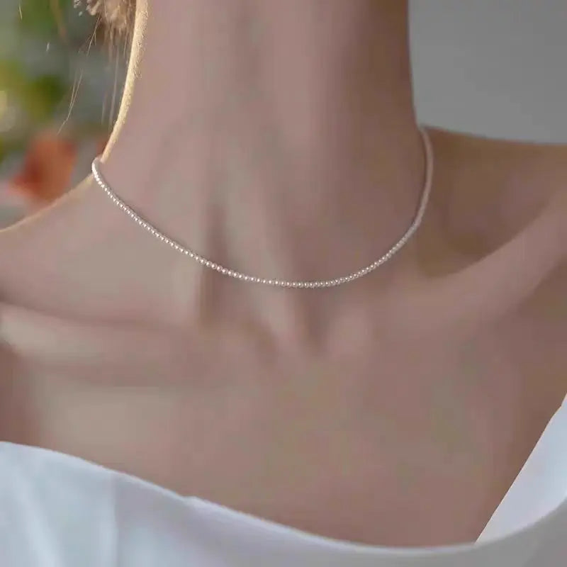 Fine Glass Pearl Necklace